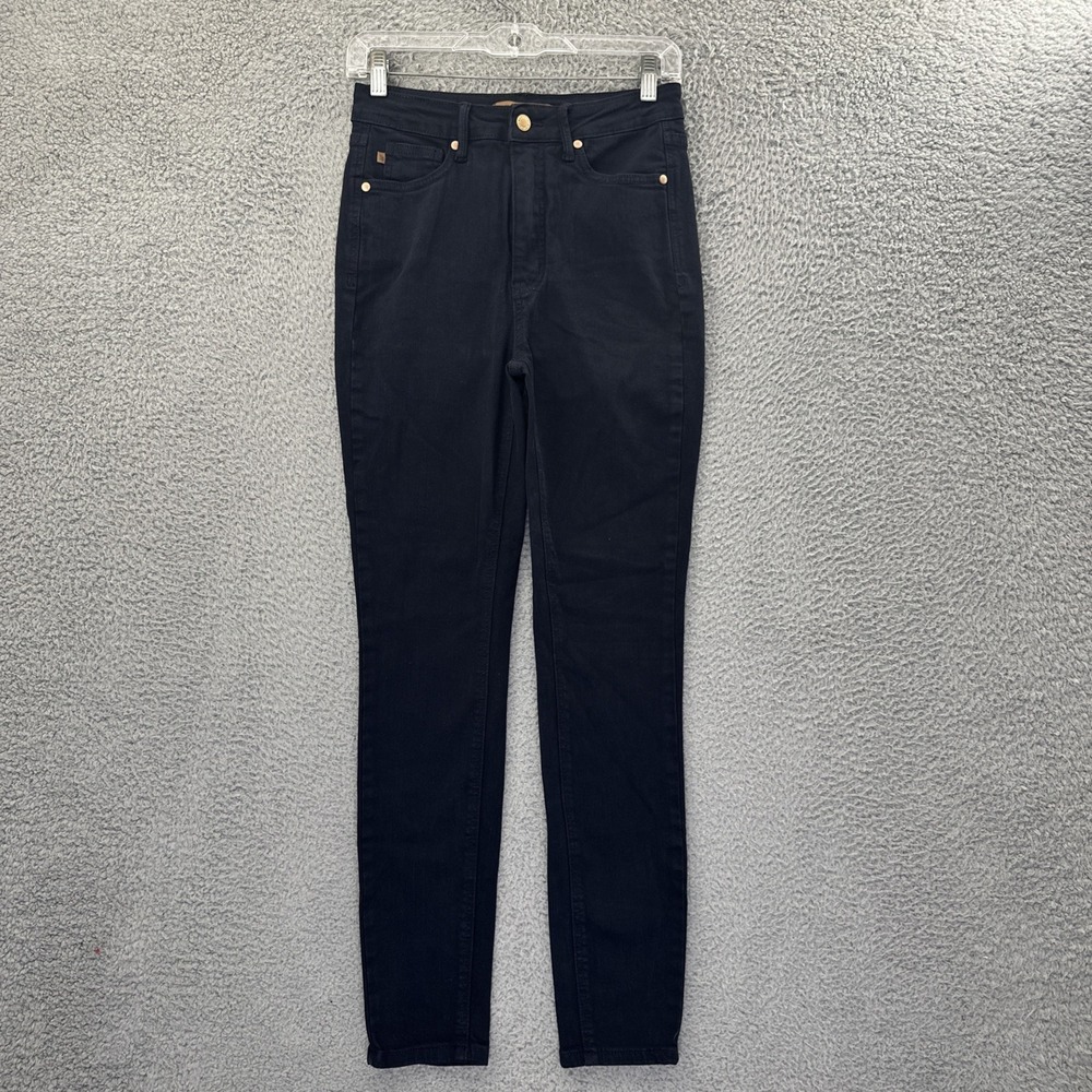 Judy Blue High Rise Skinny Denim Jeans Black Preppy Stretch Women's 5/27 x 28